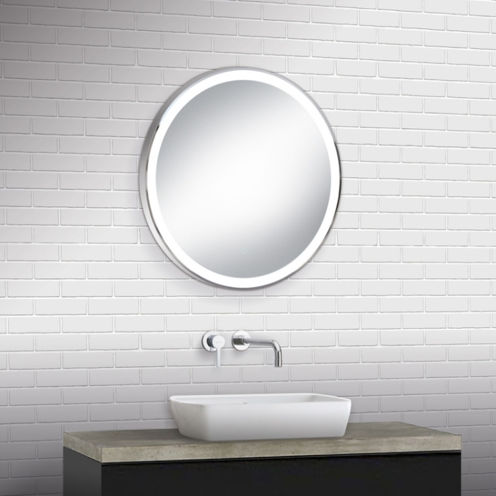 Product Lifestyle image of Origins Living Meridian Chrome Backlit LED Mirror